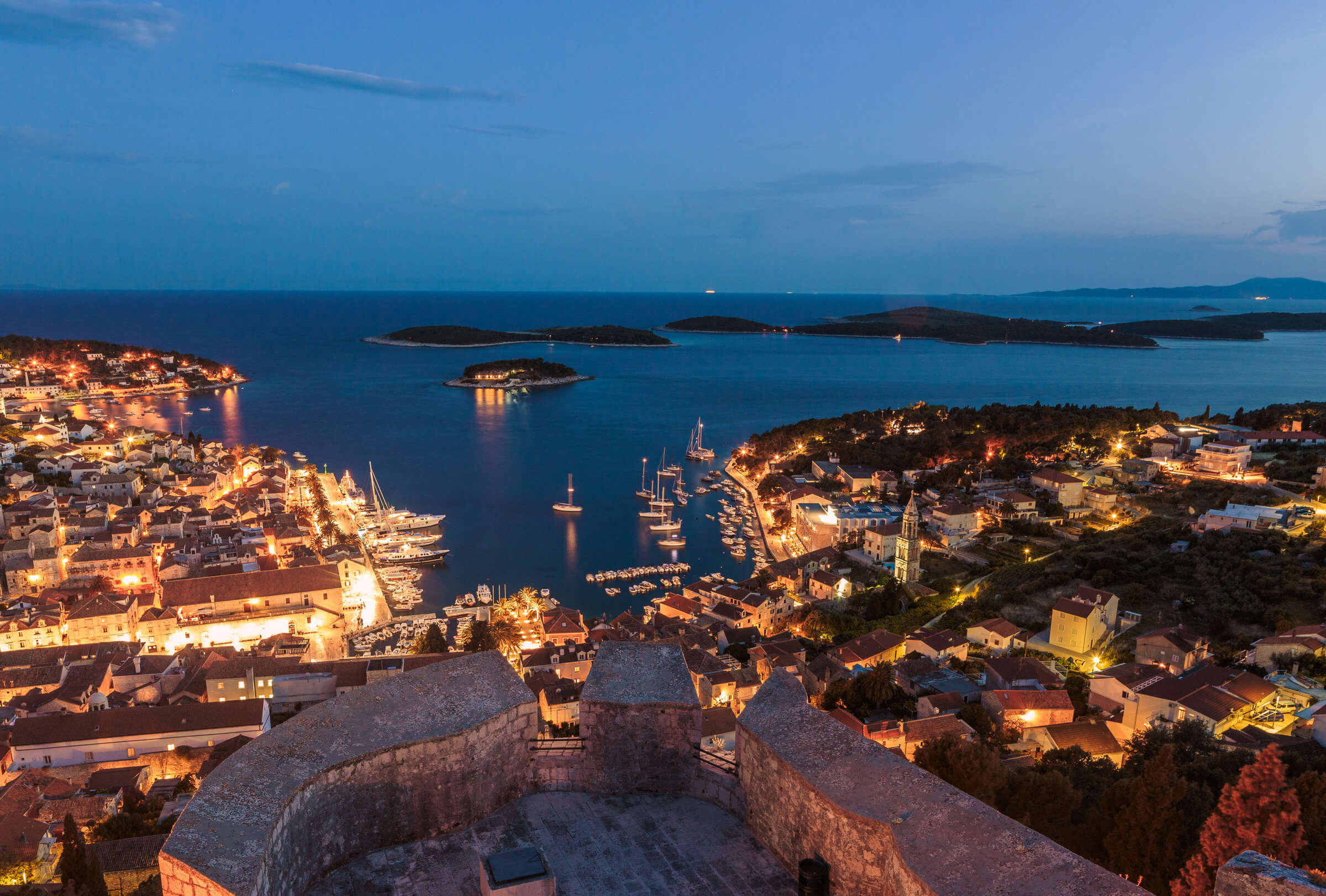 Sailing in Croatia, Hvar at night.jpg