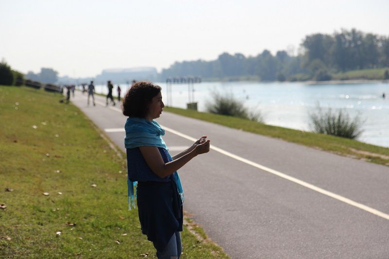 Tai chi at Jarun lake.JPG