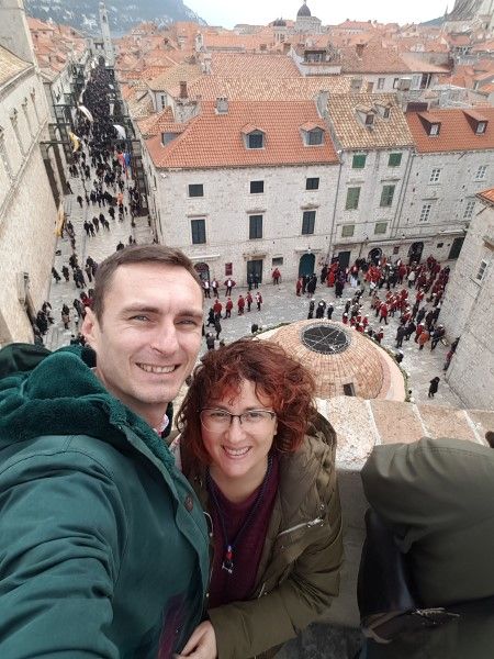 Two of us - when we opened our shop in Dubrovnik (450 x 600).jpg