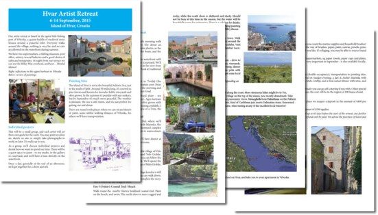 art retreat brochure