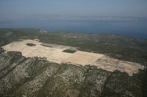 Plancic vineyard on eastern Hvar from the air