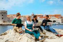 Kelsey Kay Love, left, with other DNIRs, doing what she does best - making life look easy
