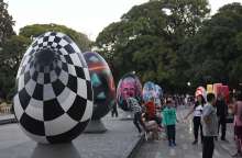 Giant Croatian-Style Easter Eggs on Display in Mendoza, Argentina