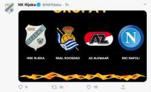 Europa League Draw: Dinamo and Rijeka Learn Group Stage Opponents