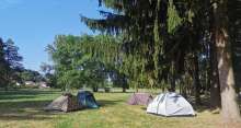 Camping in tents by the lake on Otok Mladost for Summer in Ludbreg