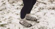 Croatian papuce obsession, snow no obstacle
