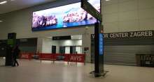 An empty Zagreb Airport arrivals, February 2021