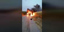 Ambulance Vehicle on Fire near Osijek, Crew Safe [video]