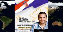 Dejan Nemcic from Ivo Andrić Elementary School in Sopot, Zagreb was named as the winner in his class by the annual Global Teacher Awards