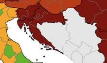 ECDC Map Shows Entire Croatia Dark Red