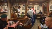 Steve Tsentserensky off the beaten path at The White Boar near Vinkovci with foreign veterans on Vukovar Remembrance Day