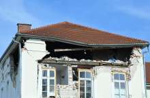 Devastated house from last year's earthquake at the Sisak-Moslavina County.