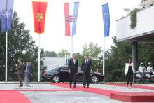 The President of Montenegro, Milo Djukanovic, and the President of Croatia, Zoran Milanovic.