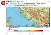4.3 Magnitude Earthquake Rocks Central Croatia