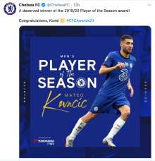 Mateo Kovacic Named Player of Season by Chelsea Fans