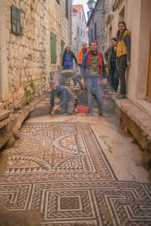 Roman Mosaics Unearthed in UNESCO-Protected Historical Centre of Stari Grad, Hvar