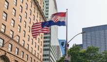 American and Croatian flags - NYC
