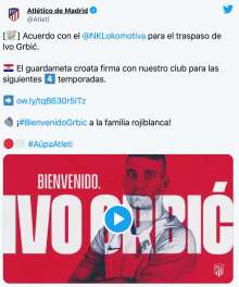 Ivo Grbic Signs for Atletico Madrid in Record Croatian Goalkeeper Transfer