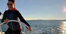 2. Practicing at the helm during a “Ladies Learn to Sail” course taught by local company 45 Degrees, Split, Croatia.