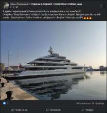Former Yacht of Putin's Friend in Rijeka Port, Commenters Say to Burn it