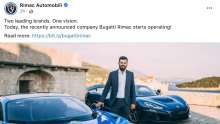 Bugatti Rimac Officially Begins Operations, Mate Rimac's Role Revealed