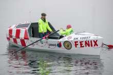 Boat in Which Two Officers Will Row Across Atlantic Launched